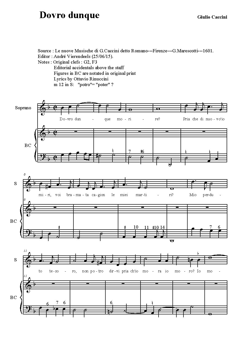 Dovro dunque morire - Choir Script PDF Thumbnail