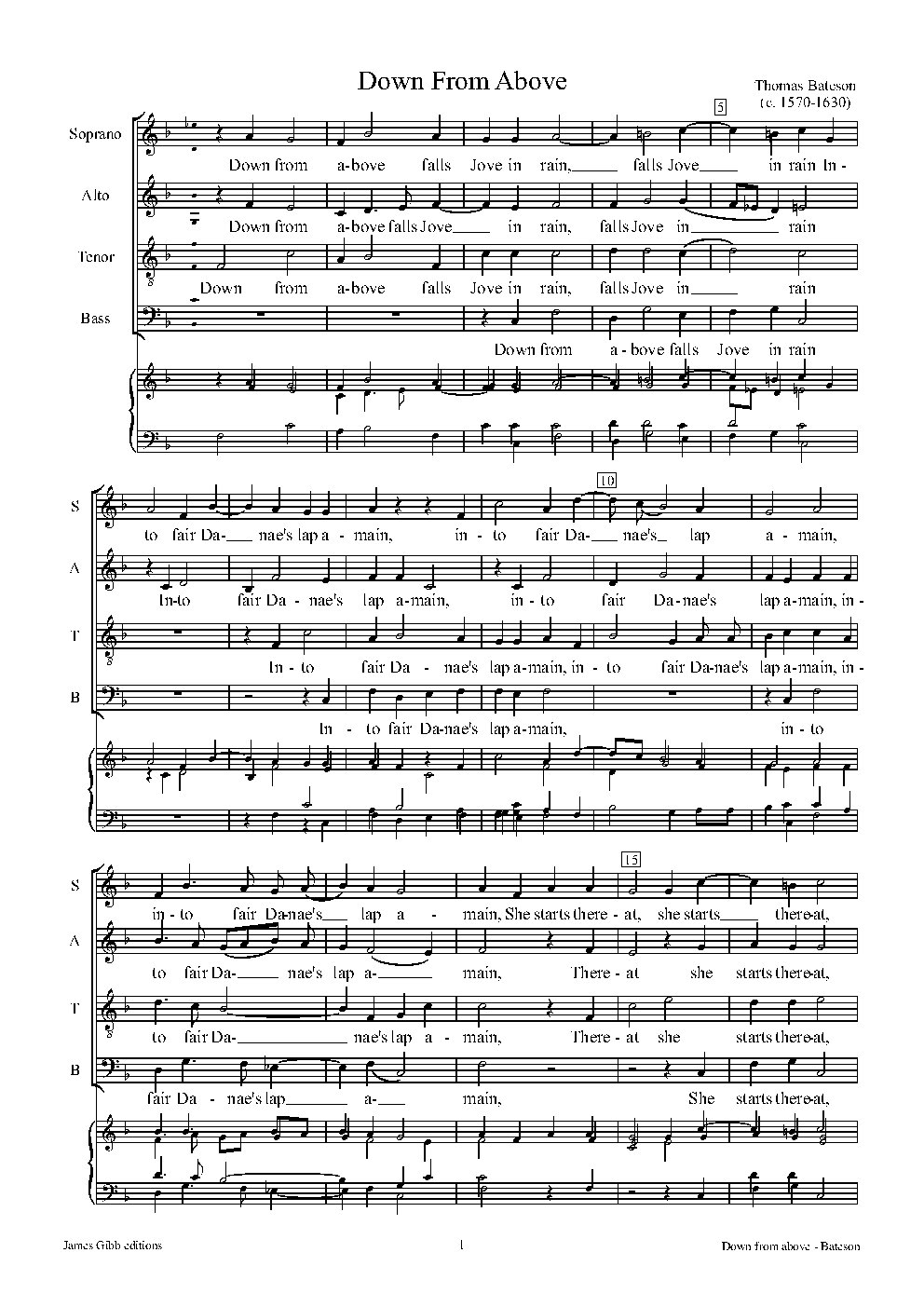 Down from above - Choir Script PDF Thumbnail
