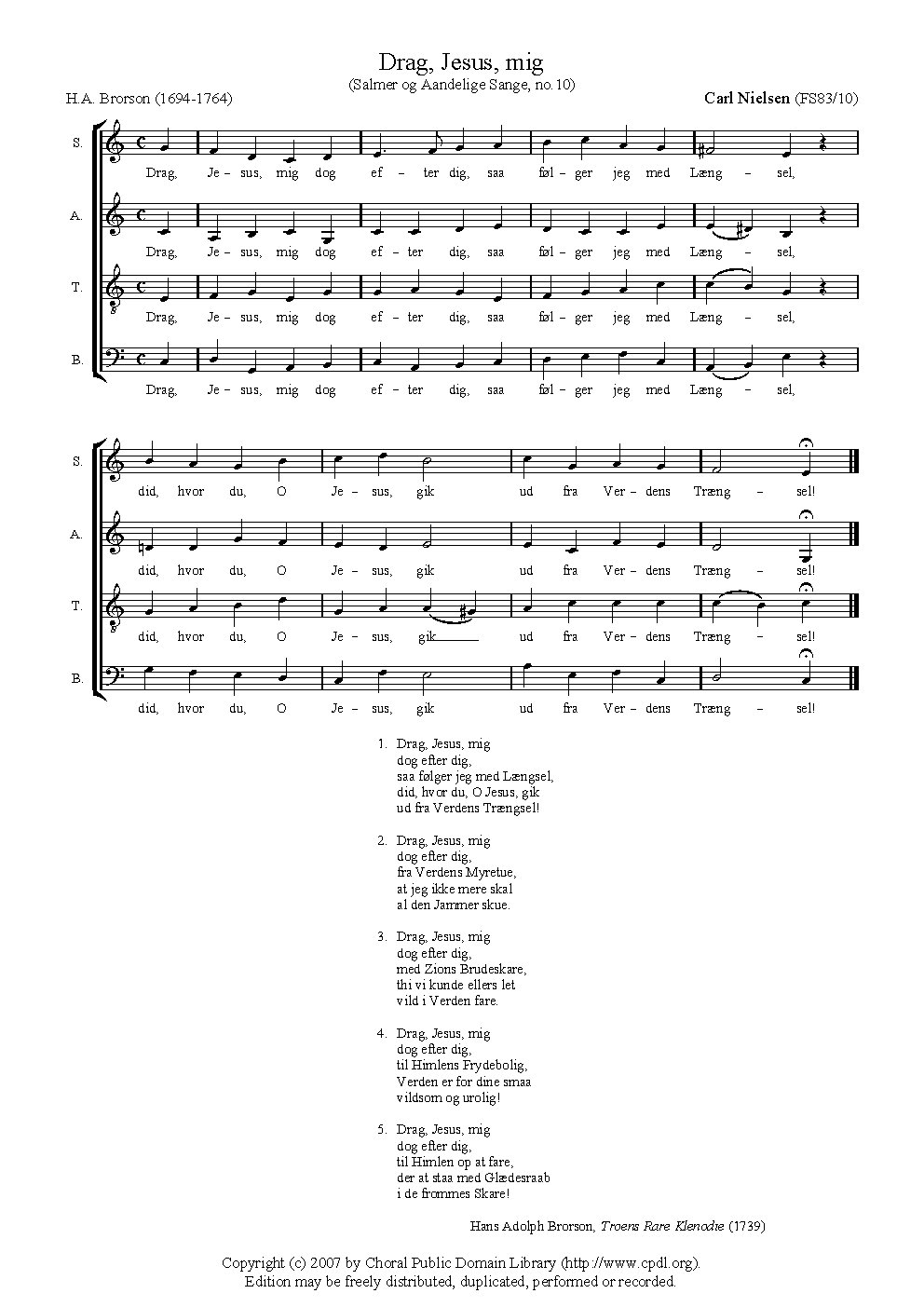 Drag, Jesus, mig - Choir Script PDF Thumbnail