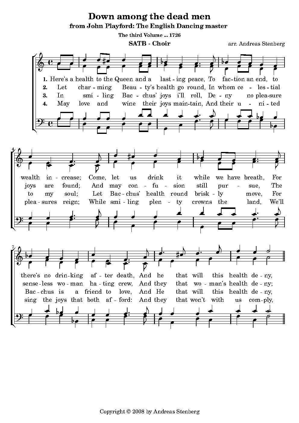 Down among the dead men - Choir Script PDF Thumbnail