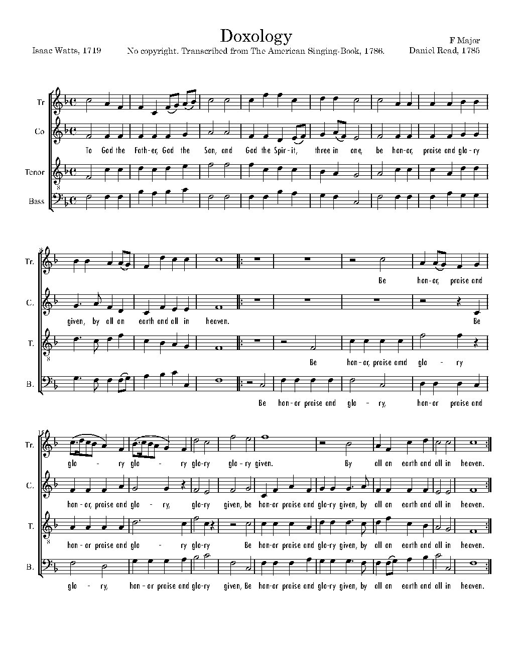 Doxology - Choir Script PDF Thumbnail