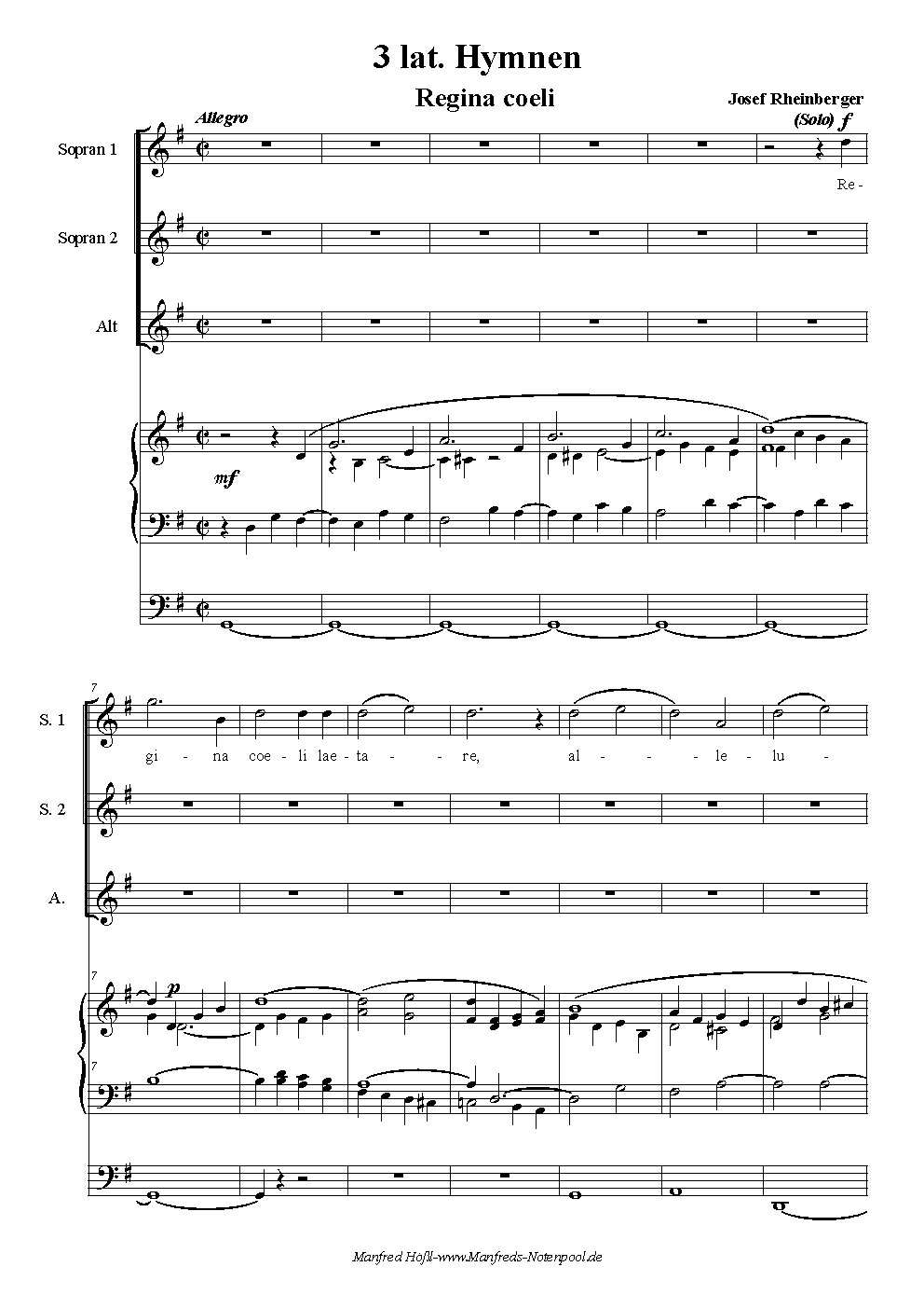 Drei lateinische Hymnen, Op. 96