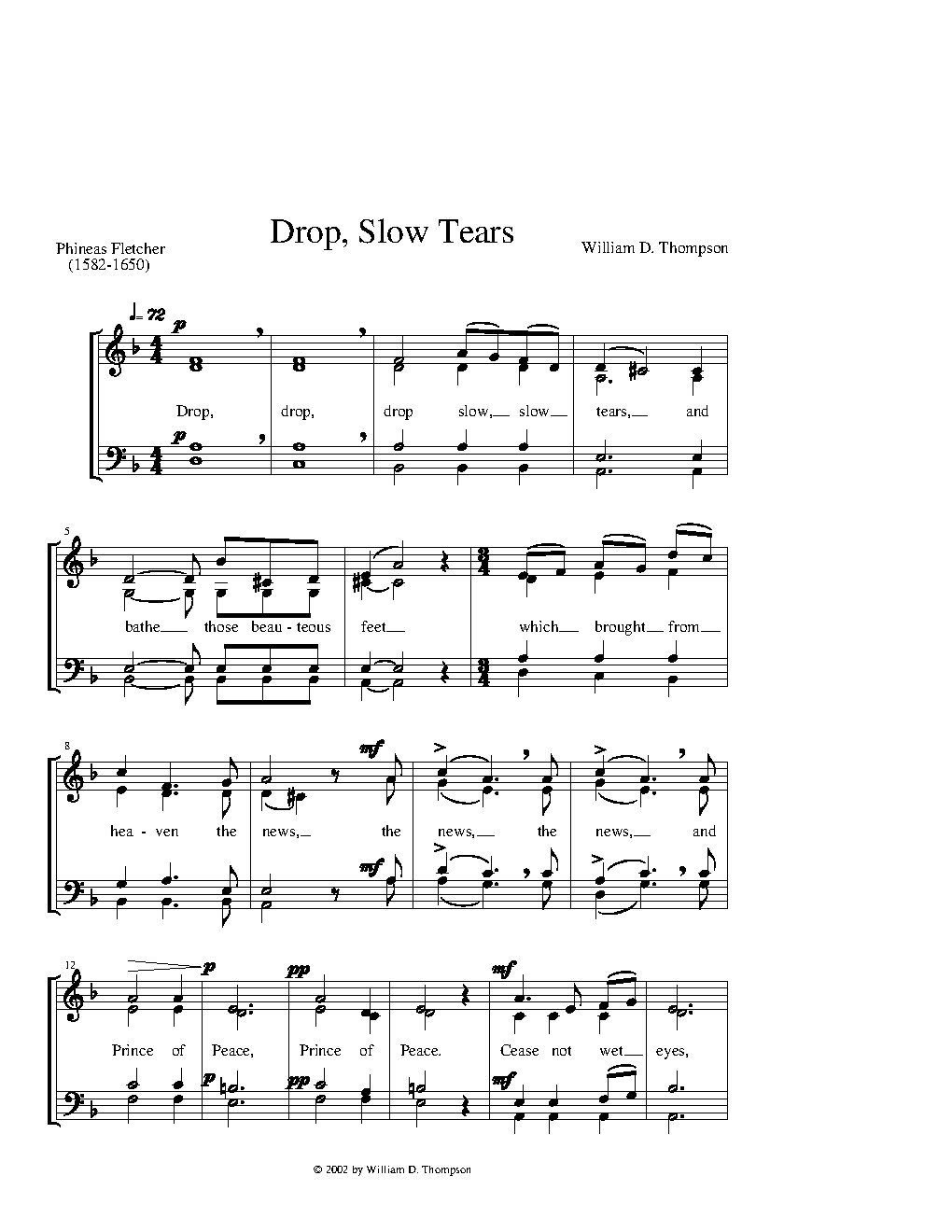 Drop, slow tears