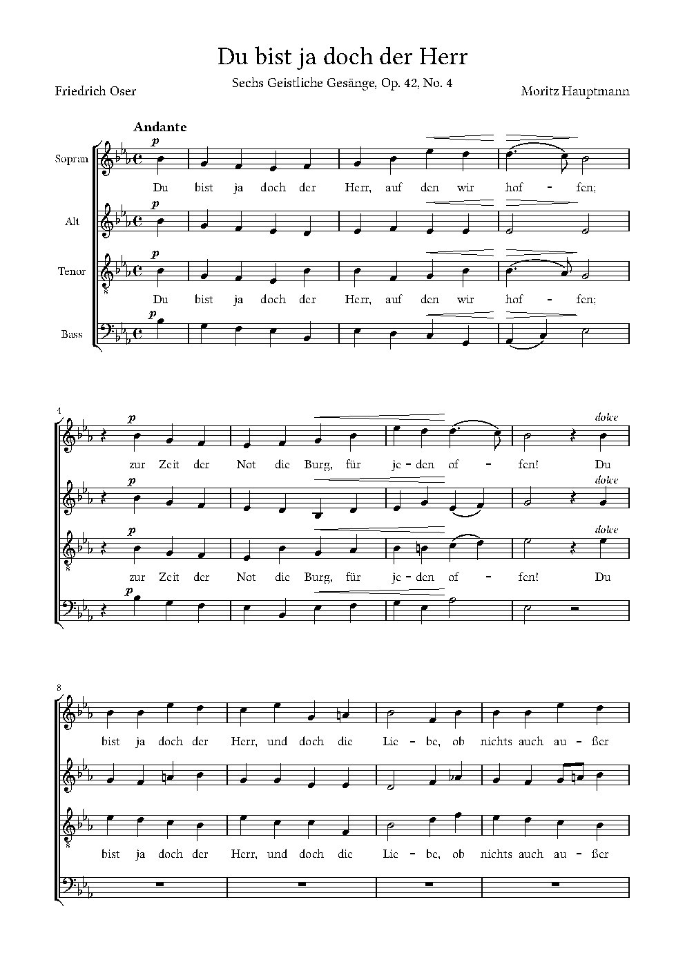Du bist ja doch der Herr, Op.42, No. 4