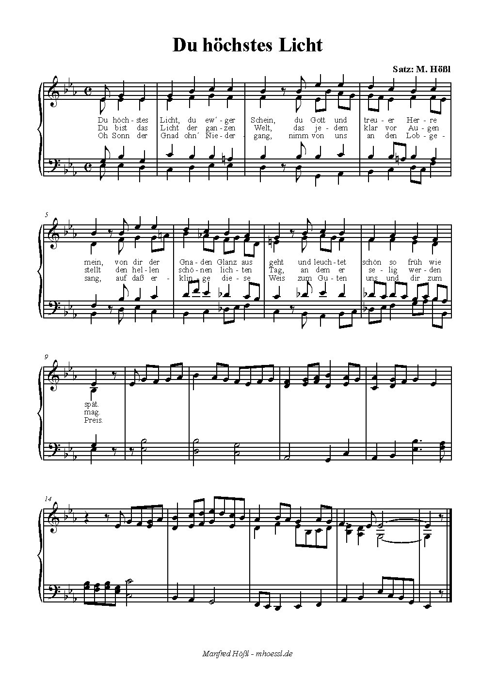 Du höchstes Licht - Choir Script PDF Thumbnail