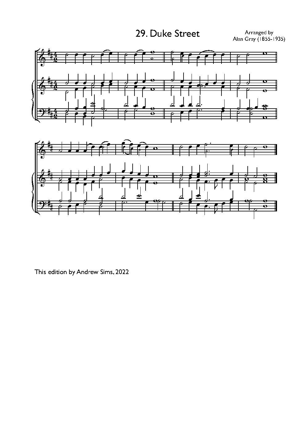 Duke Street - Choir Script PDF Thumbnail