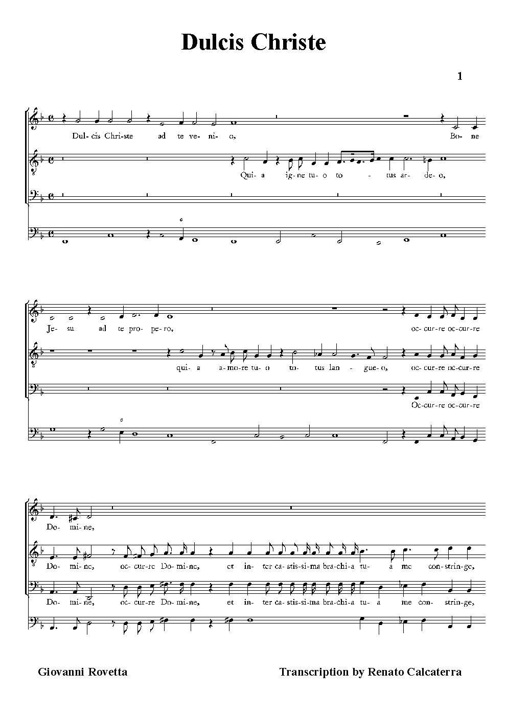 Dulcis Christe - Choir Script PDF Thumbnail