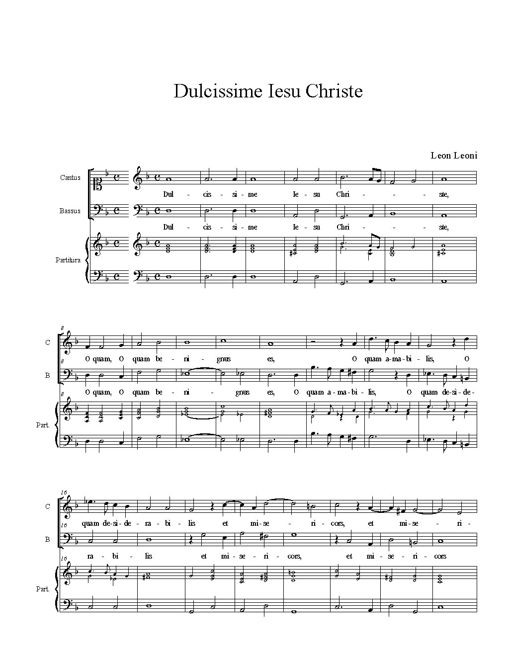Dulcissime Iesu Christe - Choir Script PDF Thumbnail