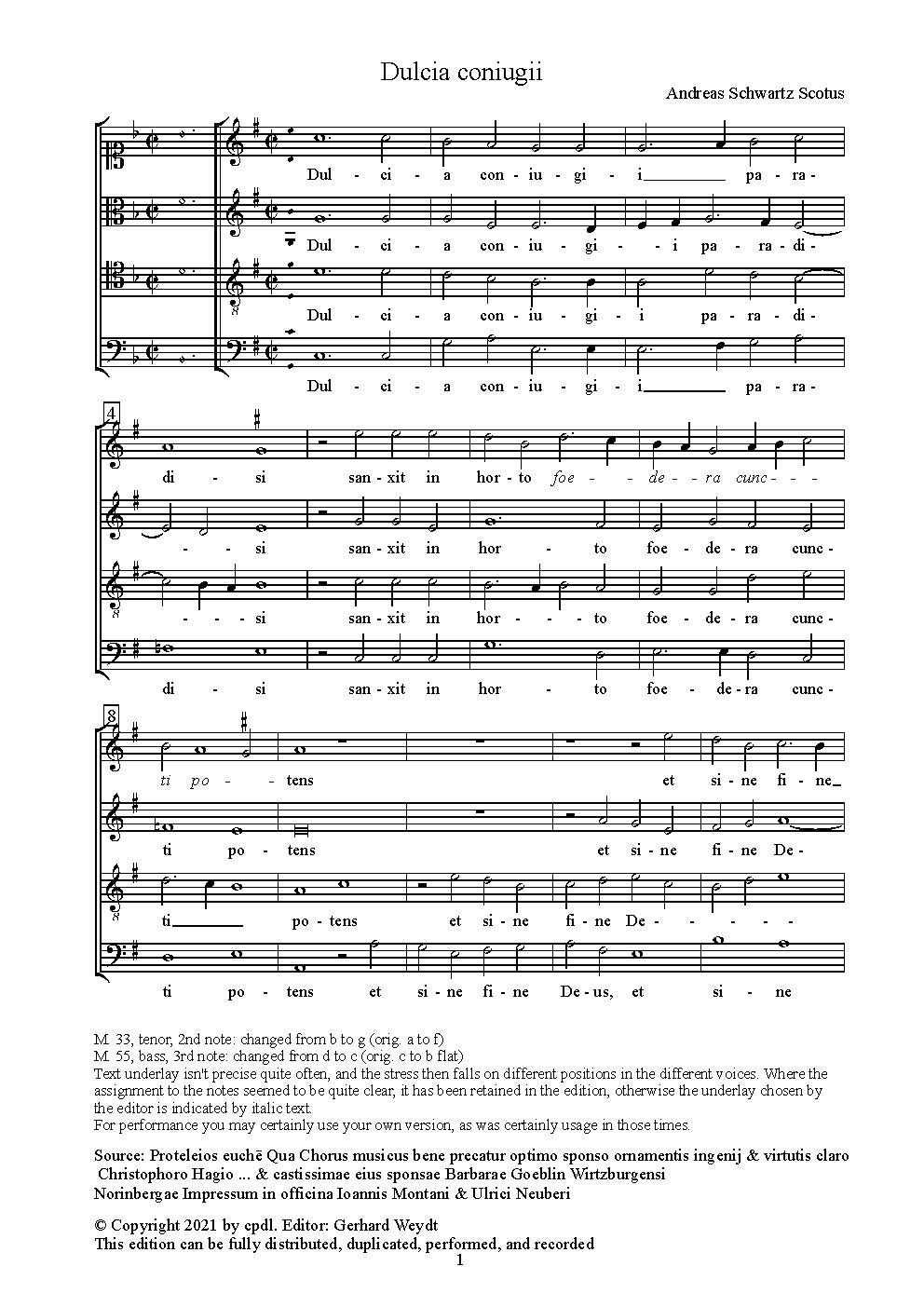Dulcia coniugii - Choir Script PDF Thumbnail