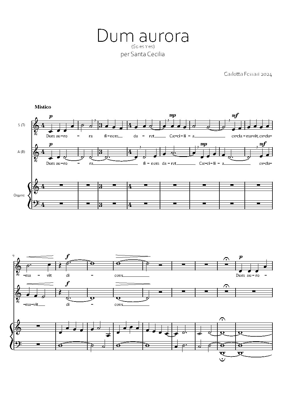 Dum aurora - Choir Script PDF Thumbnail