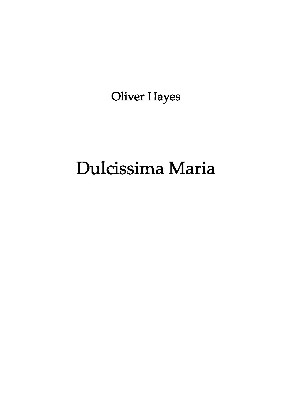 Dulcissima Maria