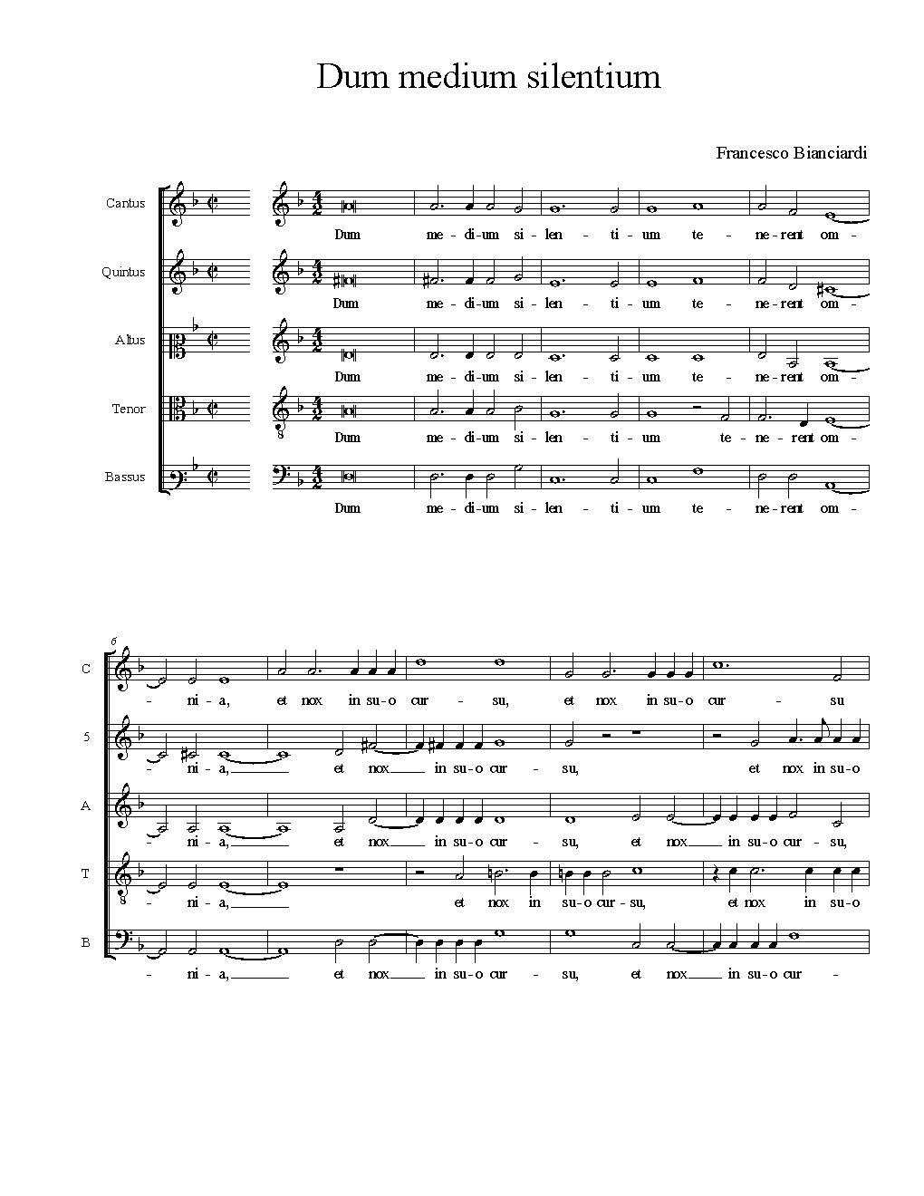 Dum medium silentium - Choir Script PDF Thumbnail
