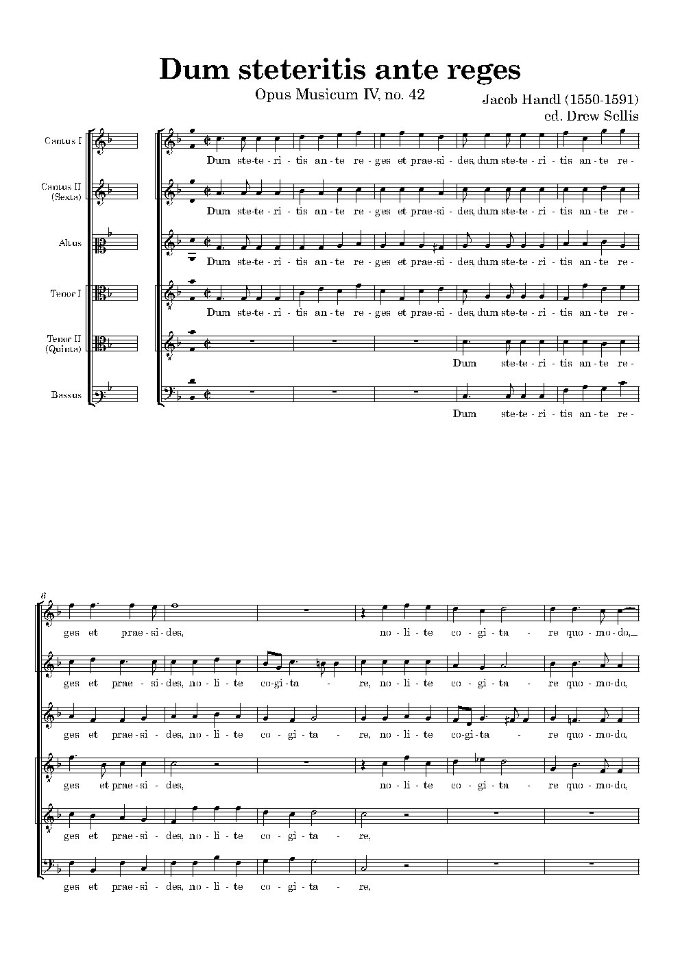 Dum steteritis ante reges - Choir Script PDF Thumbnail