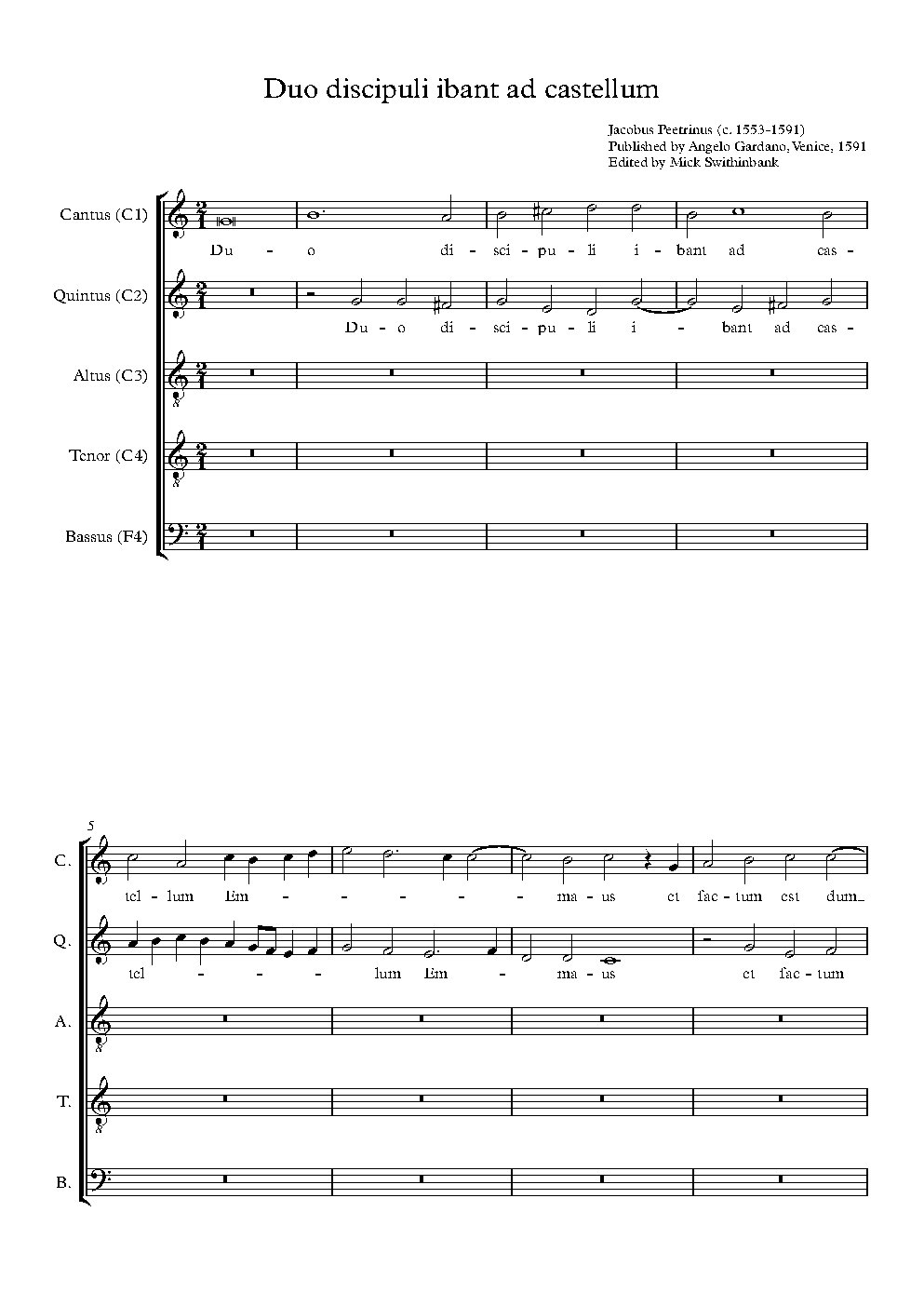 Duo discipuli - Choir Script PDF Thumbnail