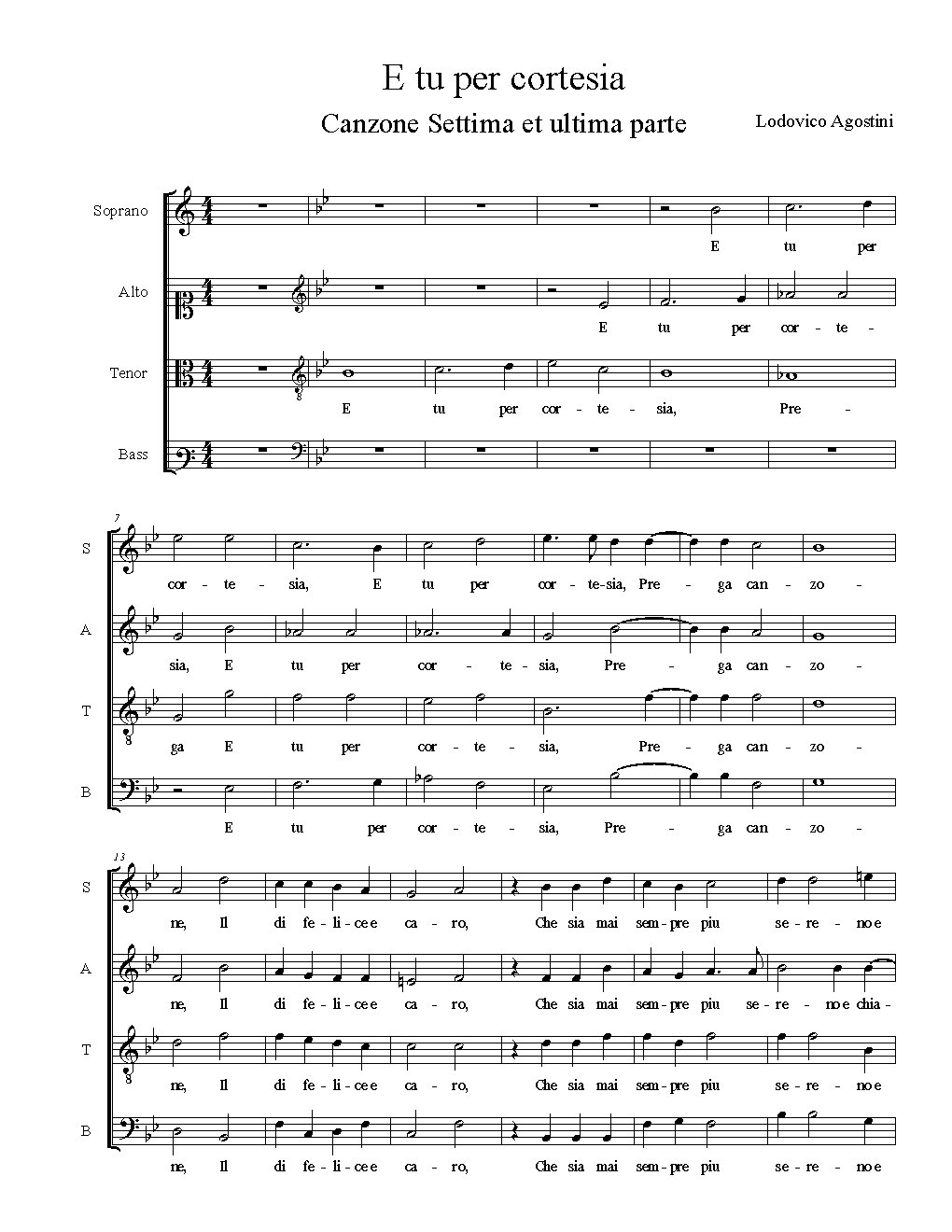 E tu per cortesia