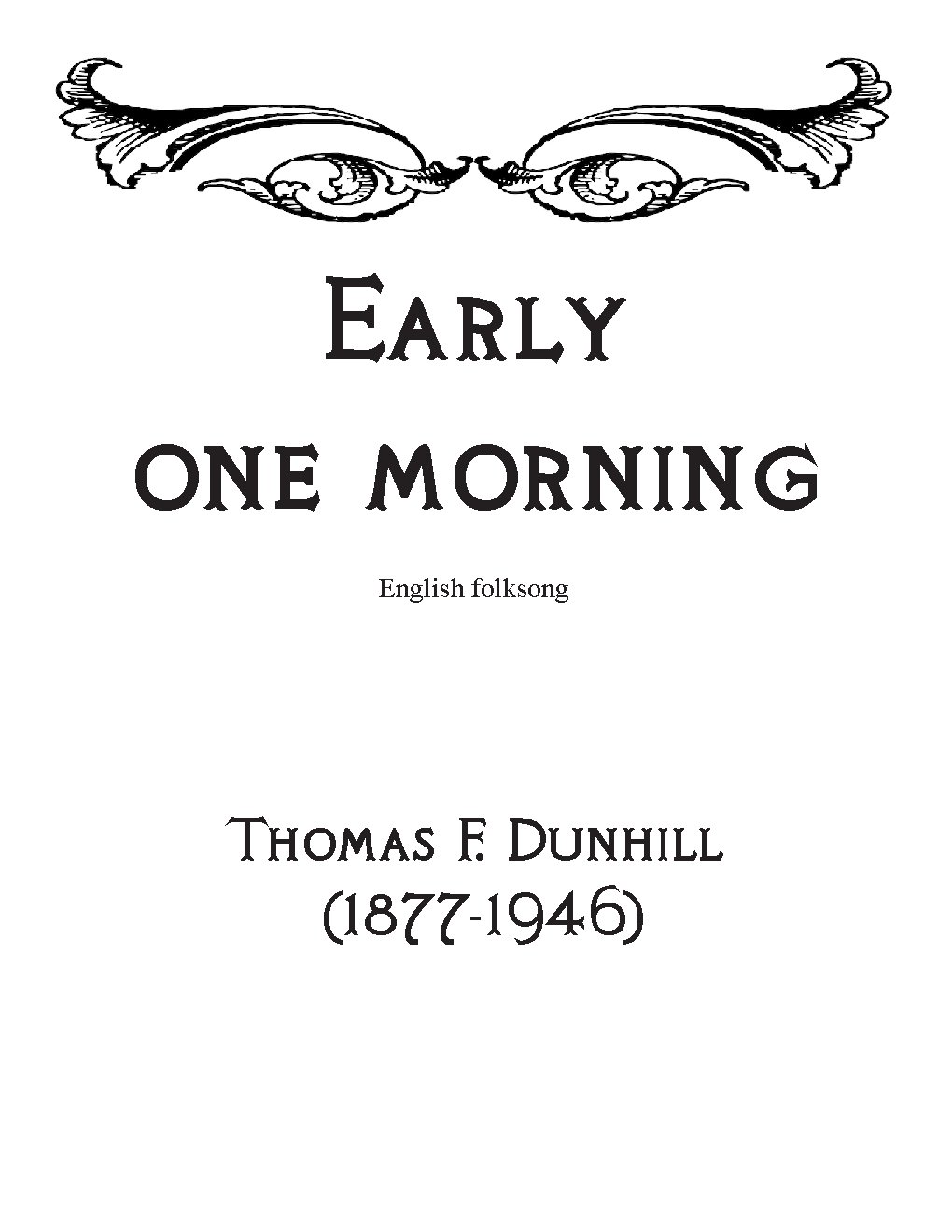 Early one morning