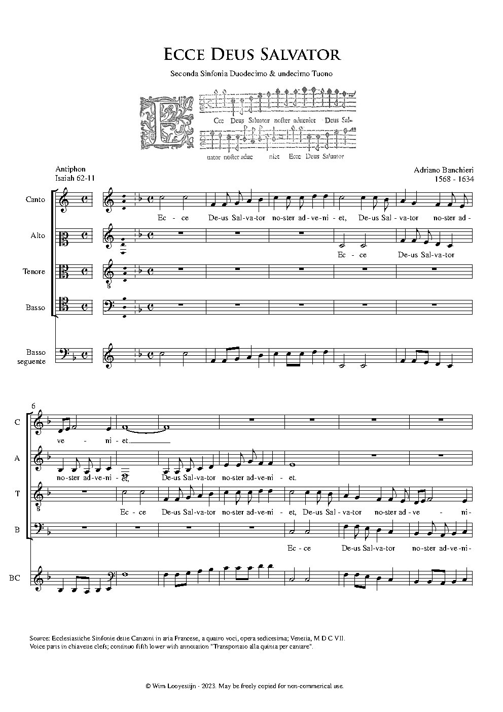 Ecce Deus salvator - Choir Script PDF Thumbnail
