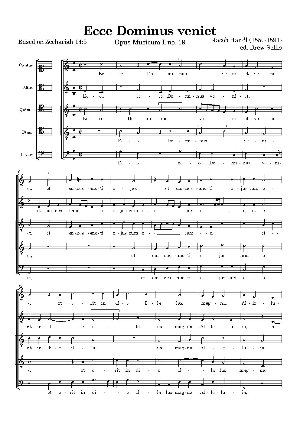 Ecce Dominus veniet - Choir Script PDF Thumbnail