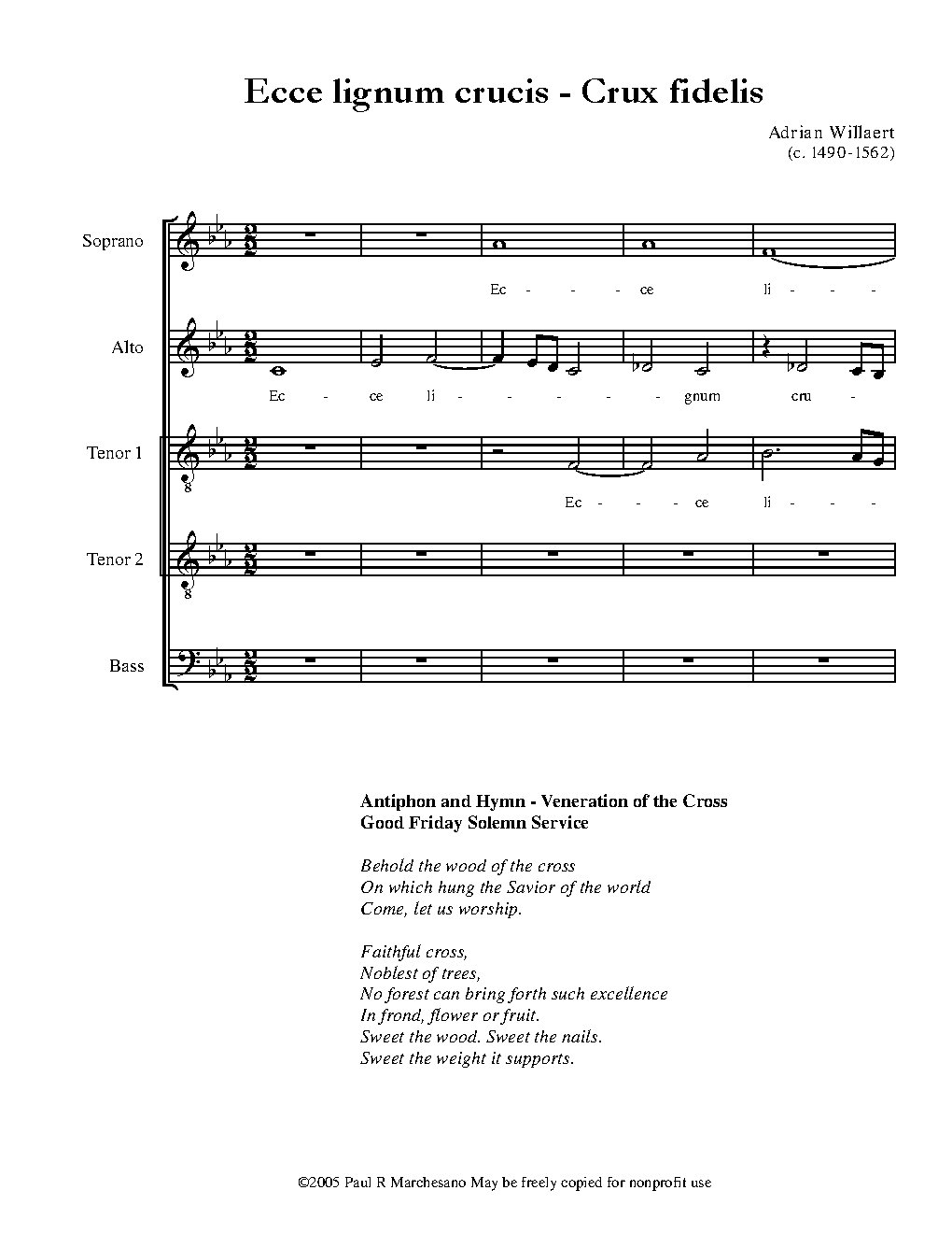 Ecce lignum crucis - Crux fidelis