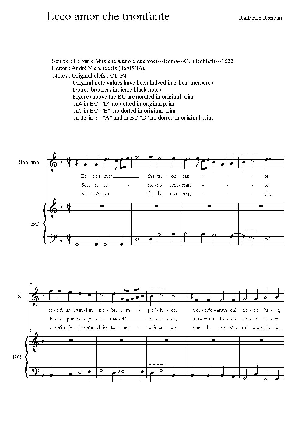 Ecce amor che trionfante - Choir Script PDF Thumbnail
