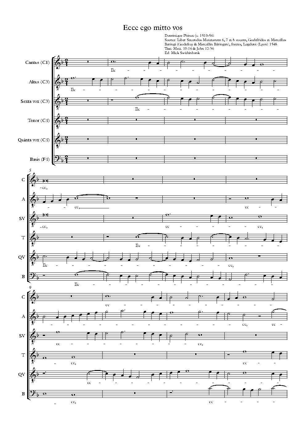 Ecce ego mitto vos - Choir Script PDF Thumbnail