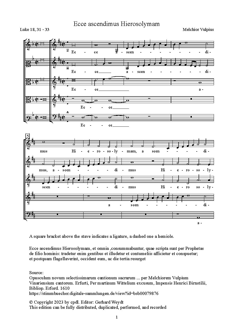 Ecce ascendimus Hierosolymam