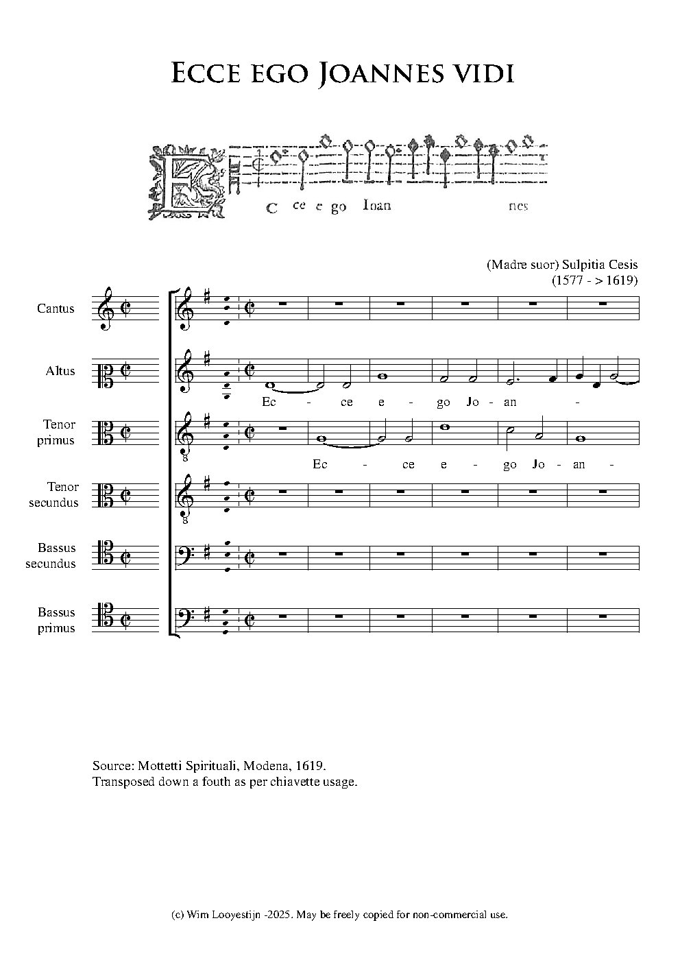 Ecce ego, Johannes, vidi - Choir Script PDF Thumbnail