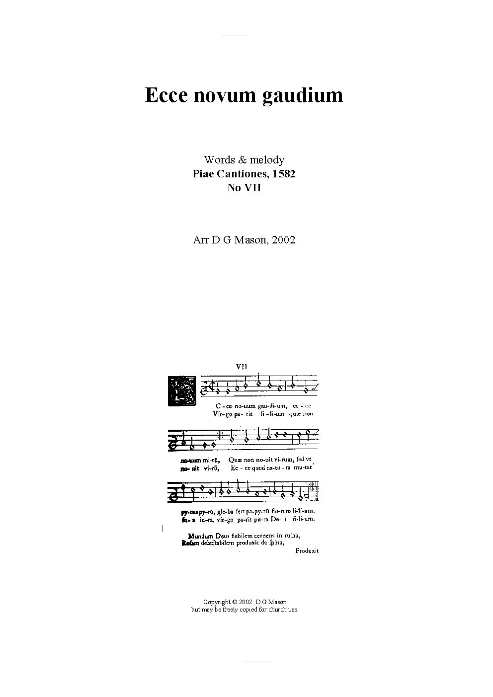 Ecce novum gaudium