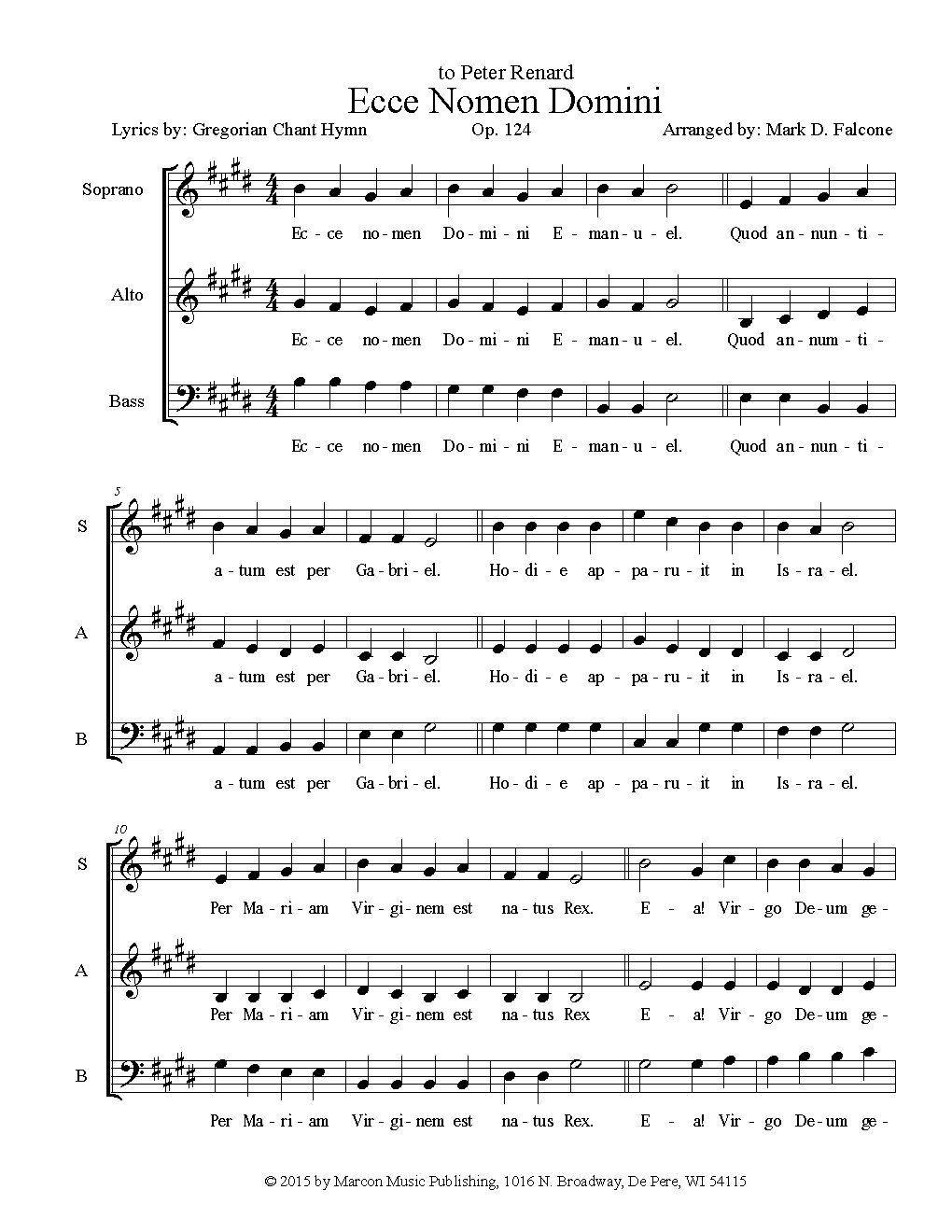 Ecce Nomen Domini Op. 124