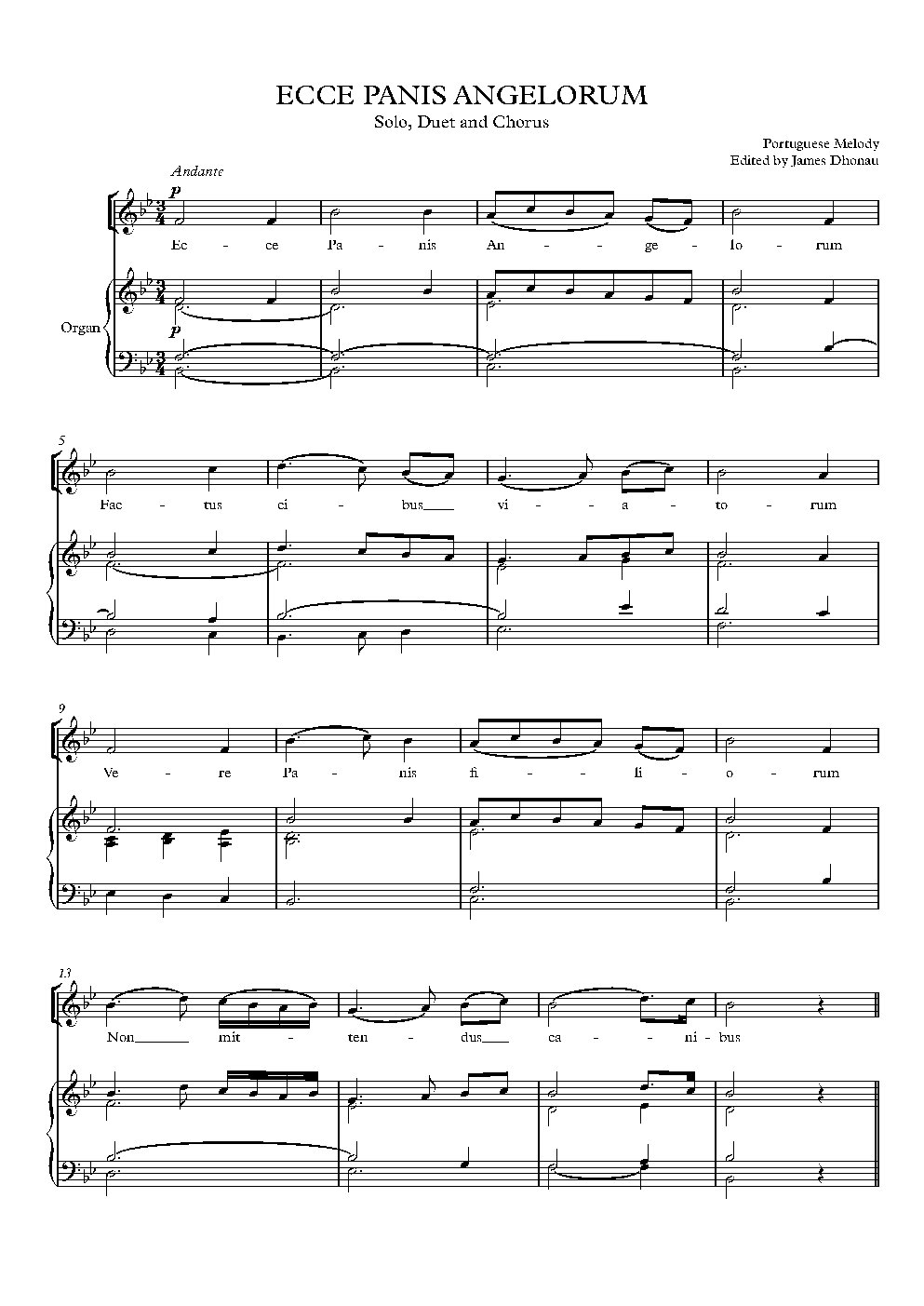 Ecce Panis Angelorum - Choir Script PDF Thumbnail