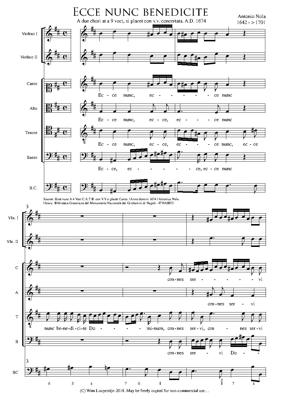 Ecce nunc benedicite - Choir Script PDF Thumbnail