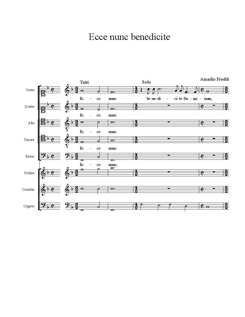 Ecce nunc benedicite