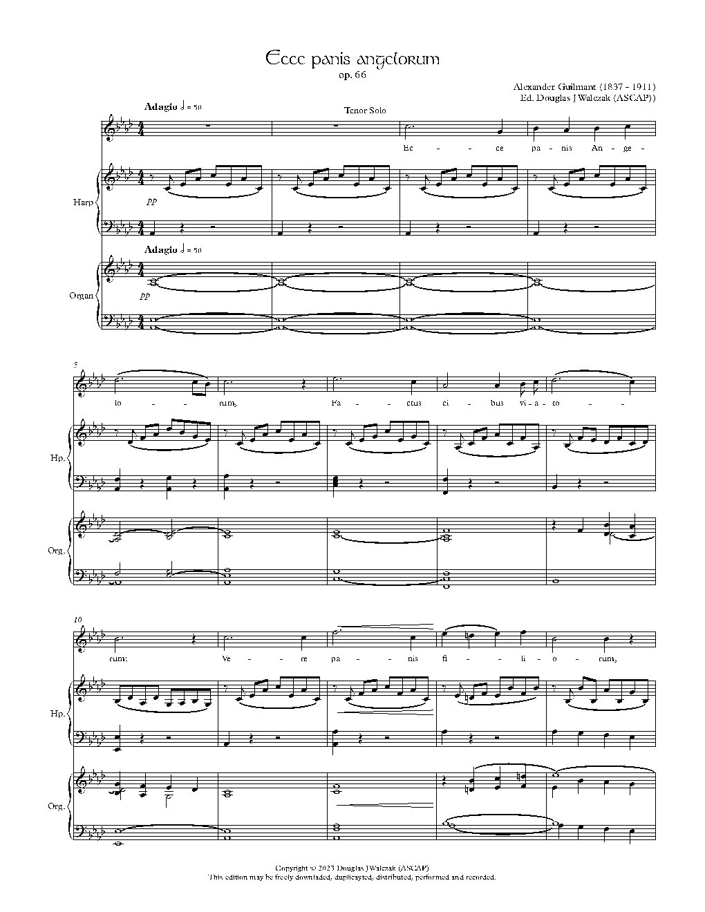 Ecce panis angelorum - Choir Script PDF Thumbnail