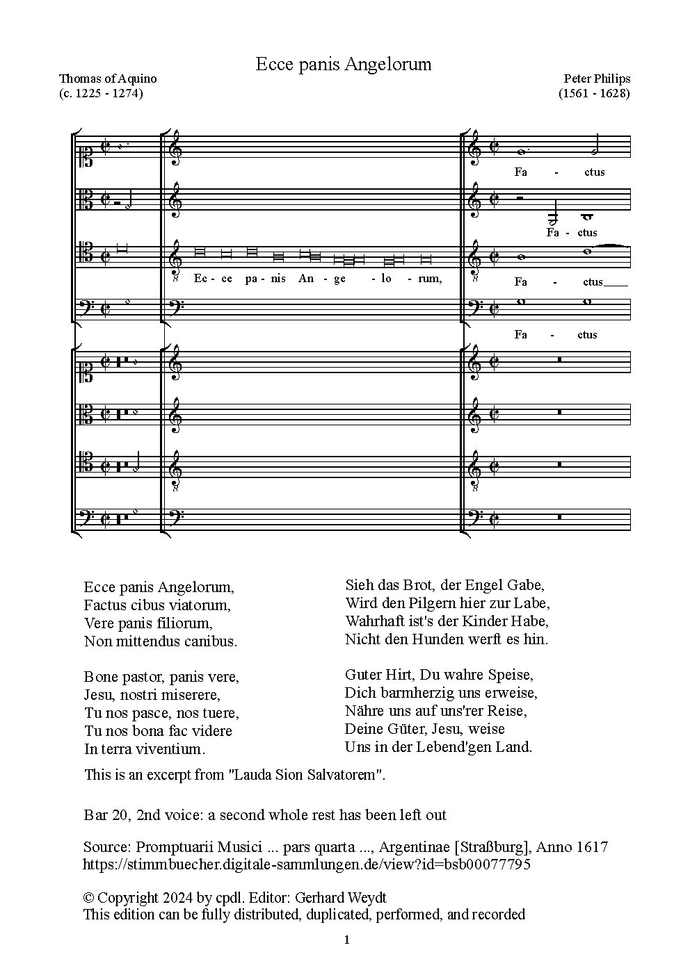 Ecce panis Angelorum - Choir Script PDF Thumbnail