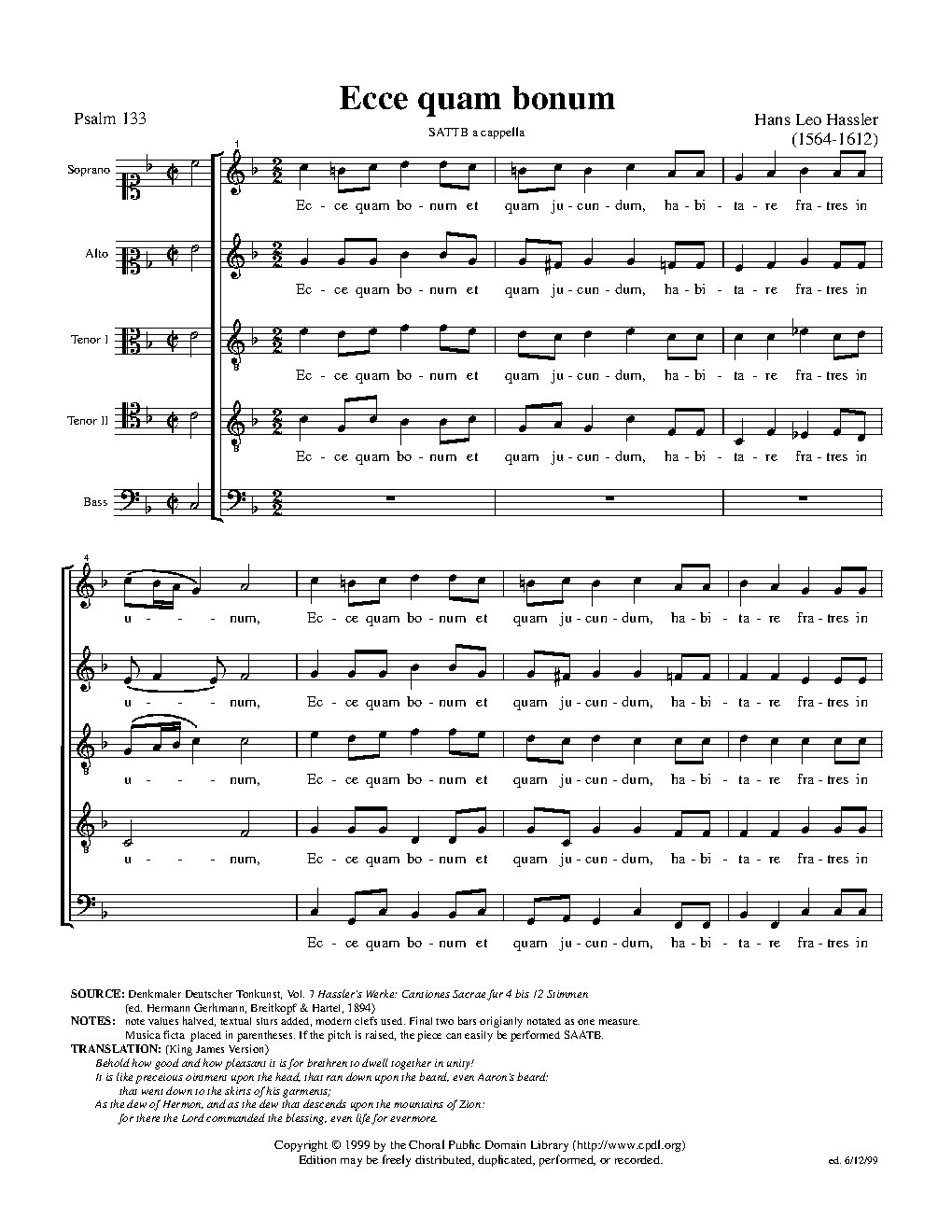 Ecce quam bonum