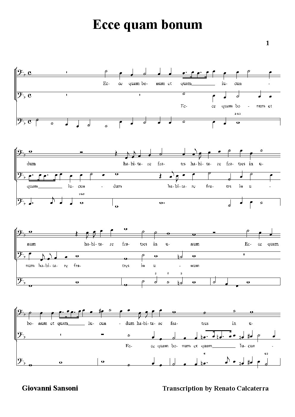 Ecce quam bonum