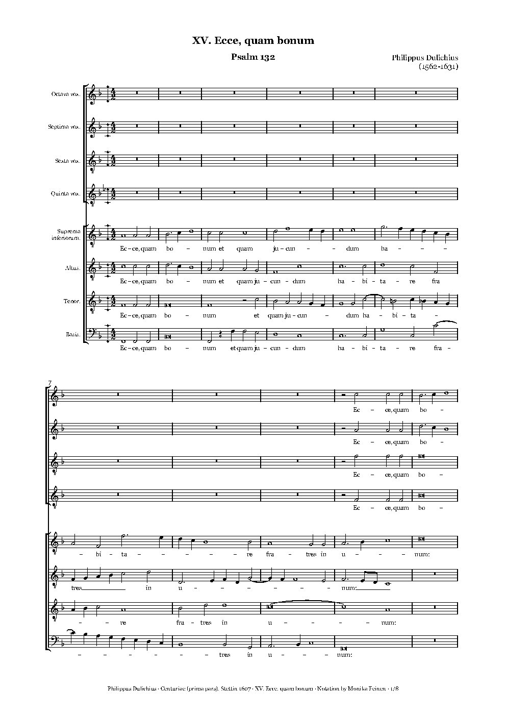 Ecce, quam bonum - Choir Script PDF Thumbnail