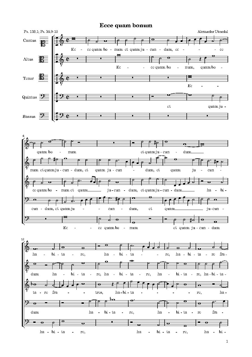 Ecce quam bonum