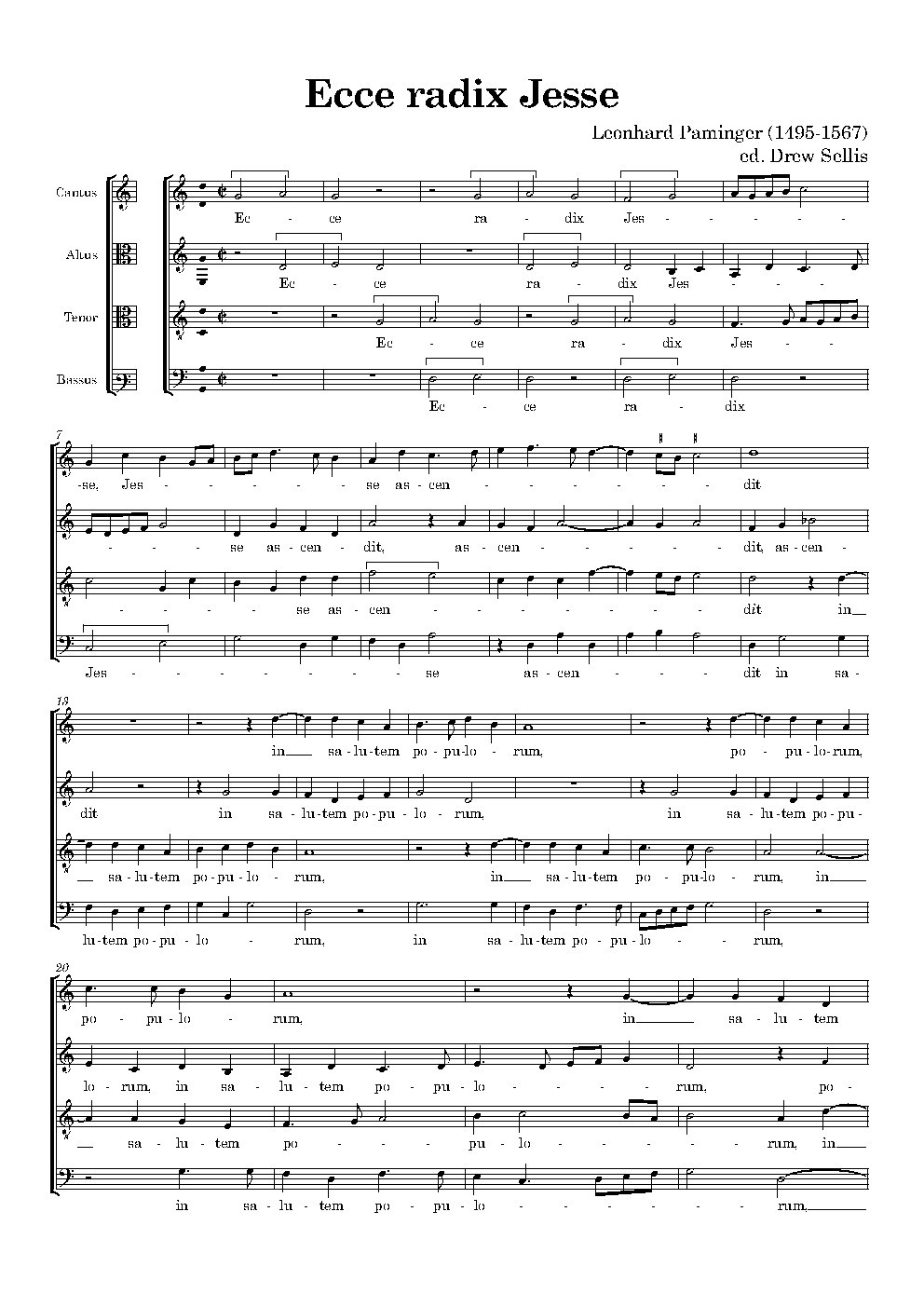 Ecce radix Jesse - Choir Script PDF Thumbnail