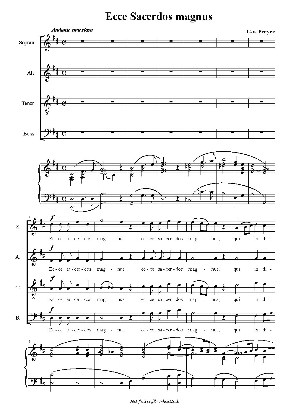 Ecce sacerdos - Choir Script PDF Thumbnail