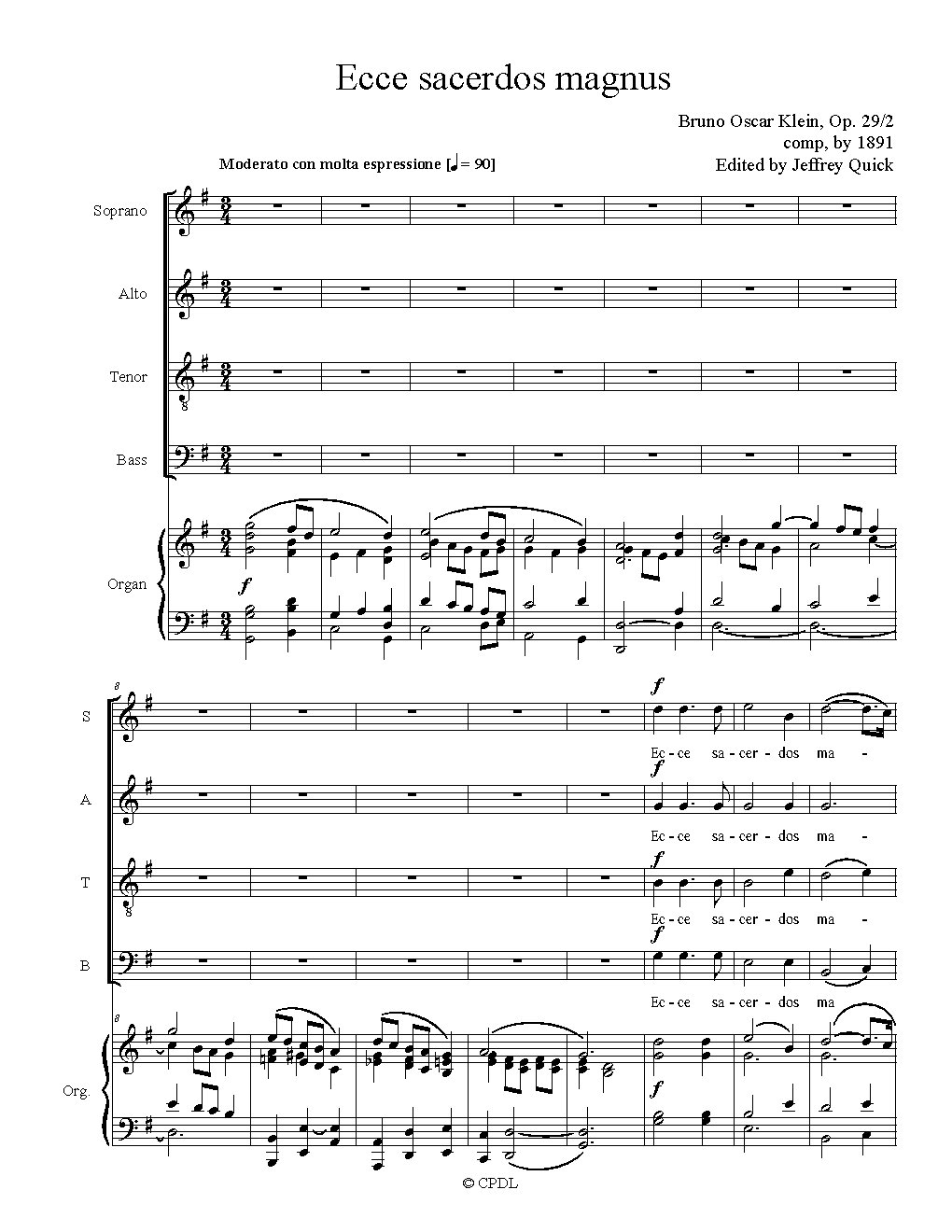 Ecce sacerdos magnus, Op. 29/2