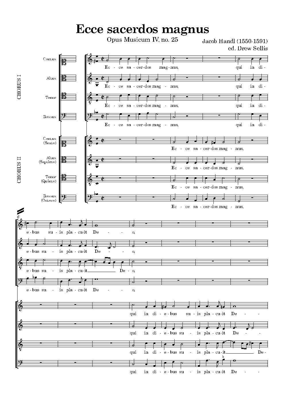 Ecce sacerdos magnus - Choir Script PDF Thumbnail