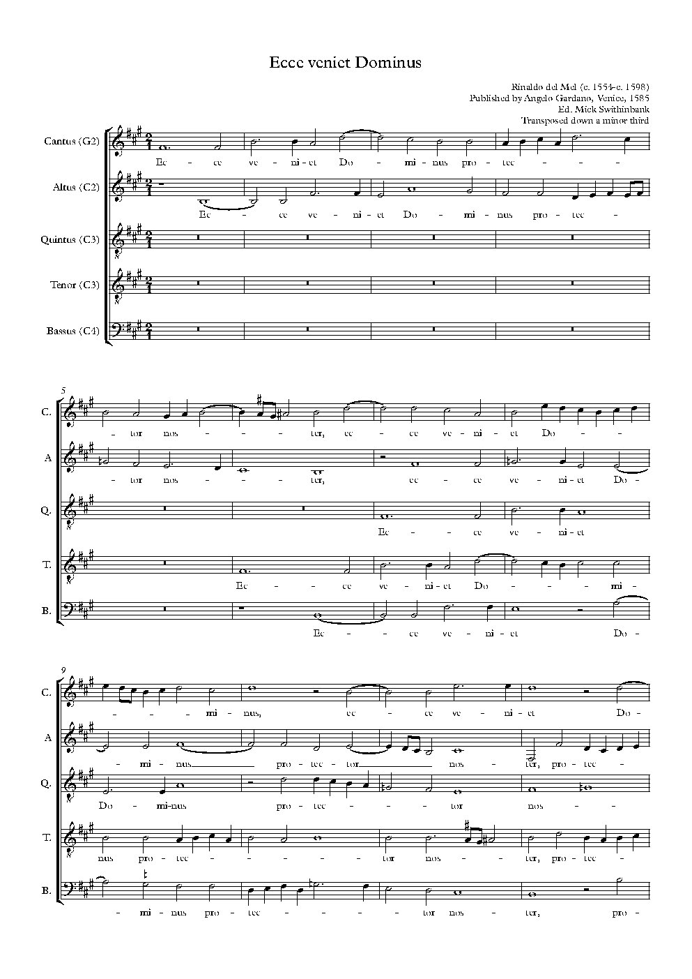 Ecce veniet Dominus - Choir Script PDF Thumbnail
