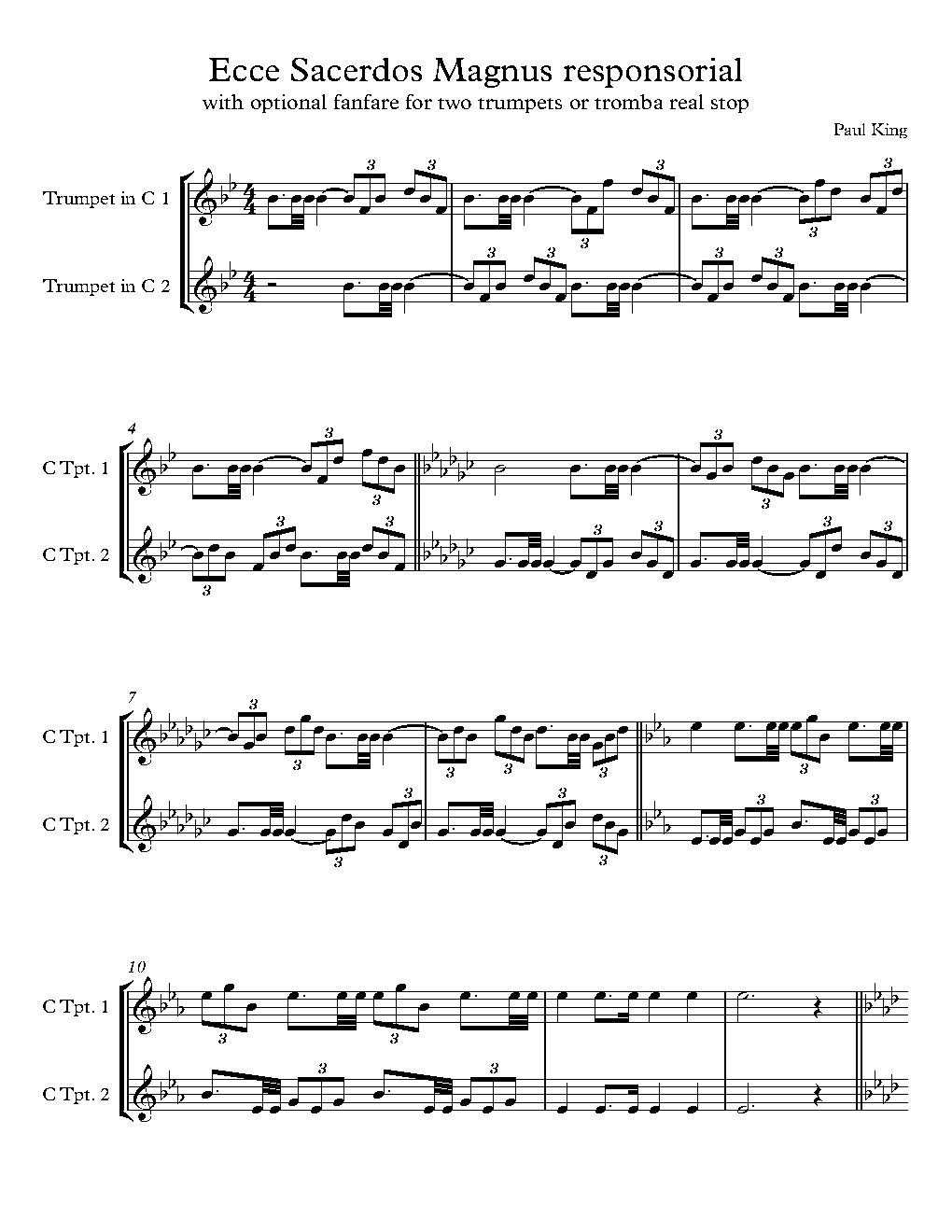 Ecce Sacerdos Magnus - Choir Script PDF Thumbnail