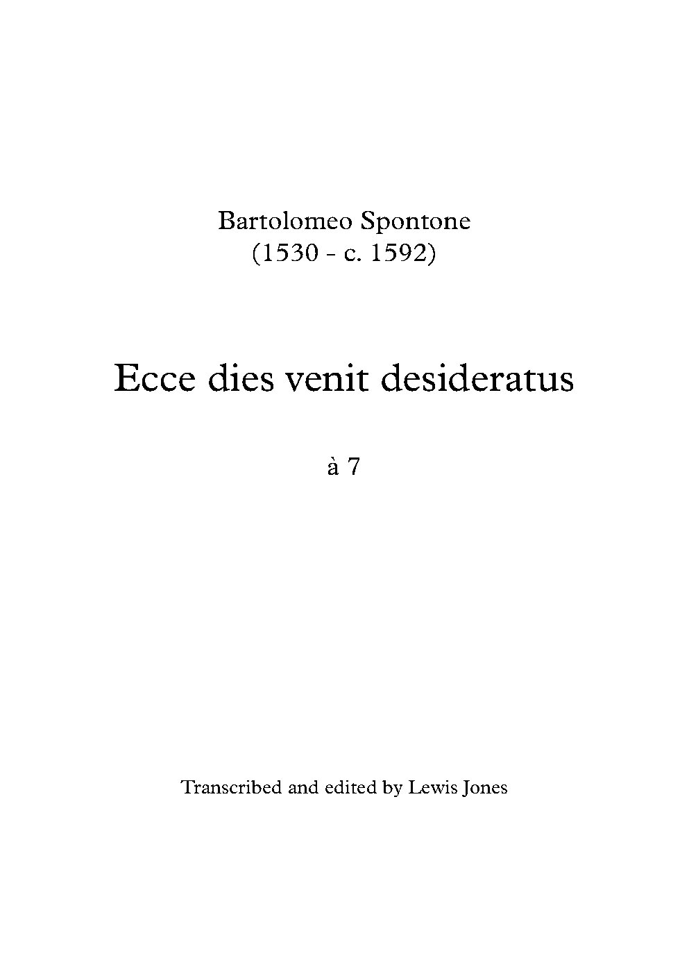 Ecce venit desideratus diu a 7