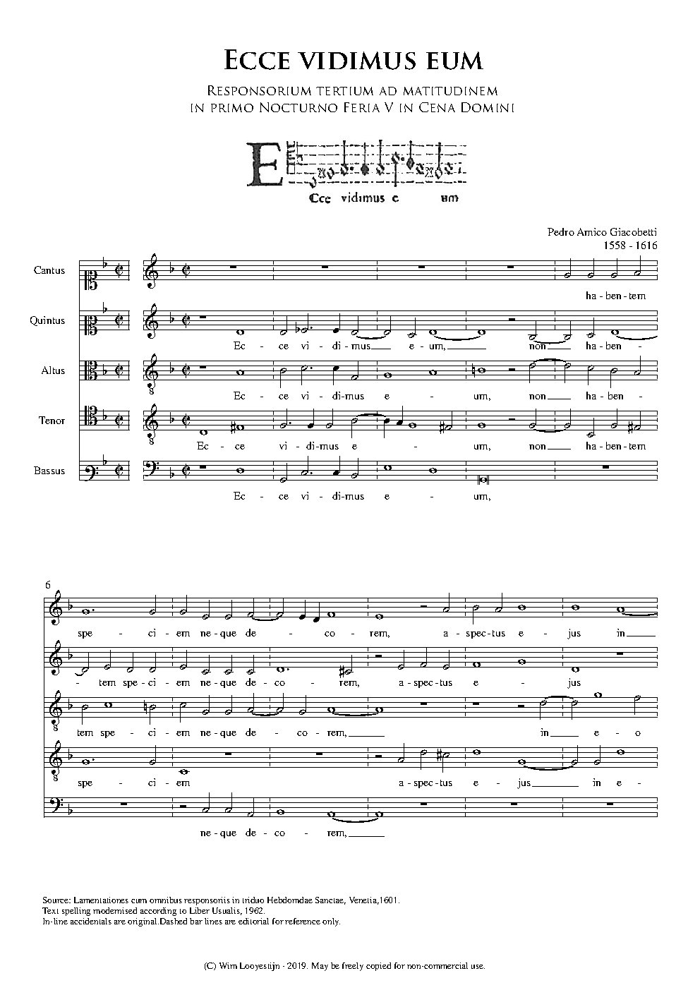 Ecce vidimus eum