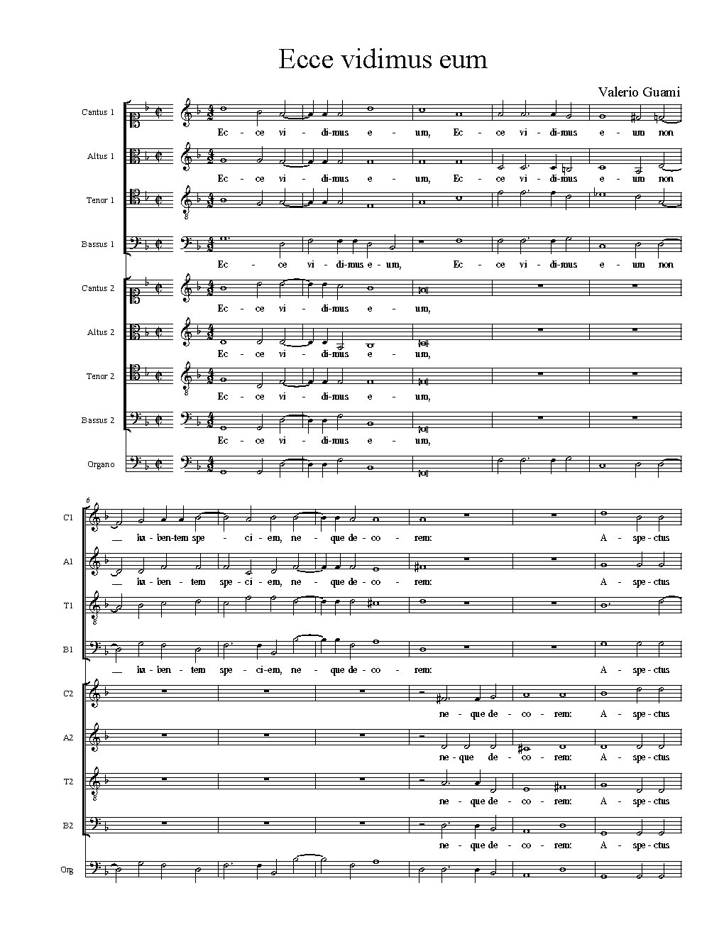 Ecce vidimus eum - Choir Script PDF Thumbnail