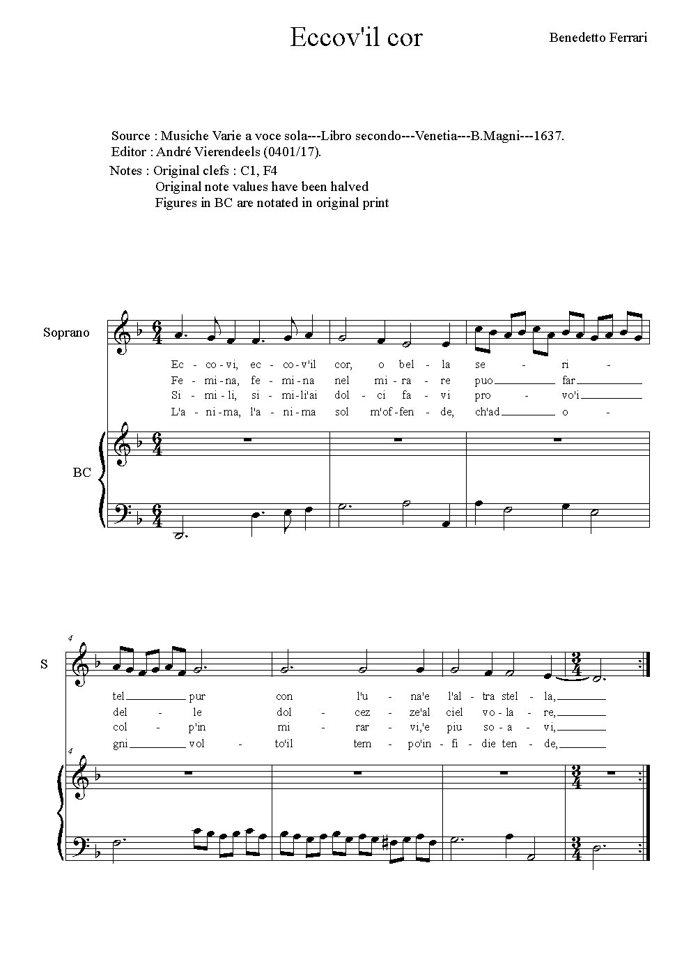 Eccov'il cor - Choir Script PDF Thumbnail