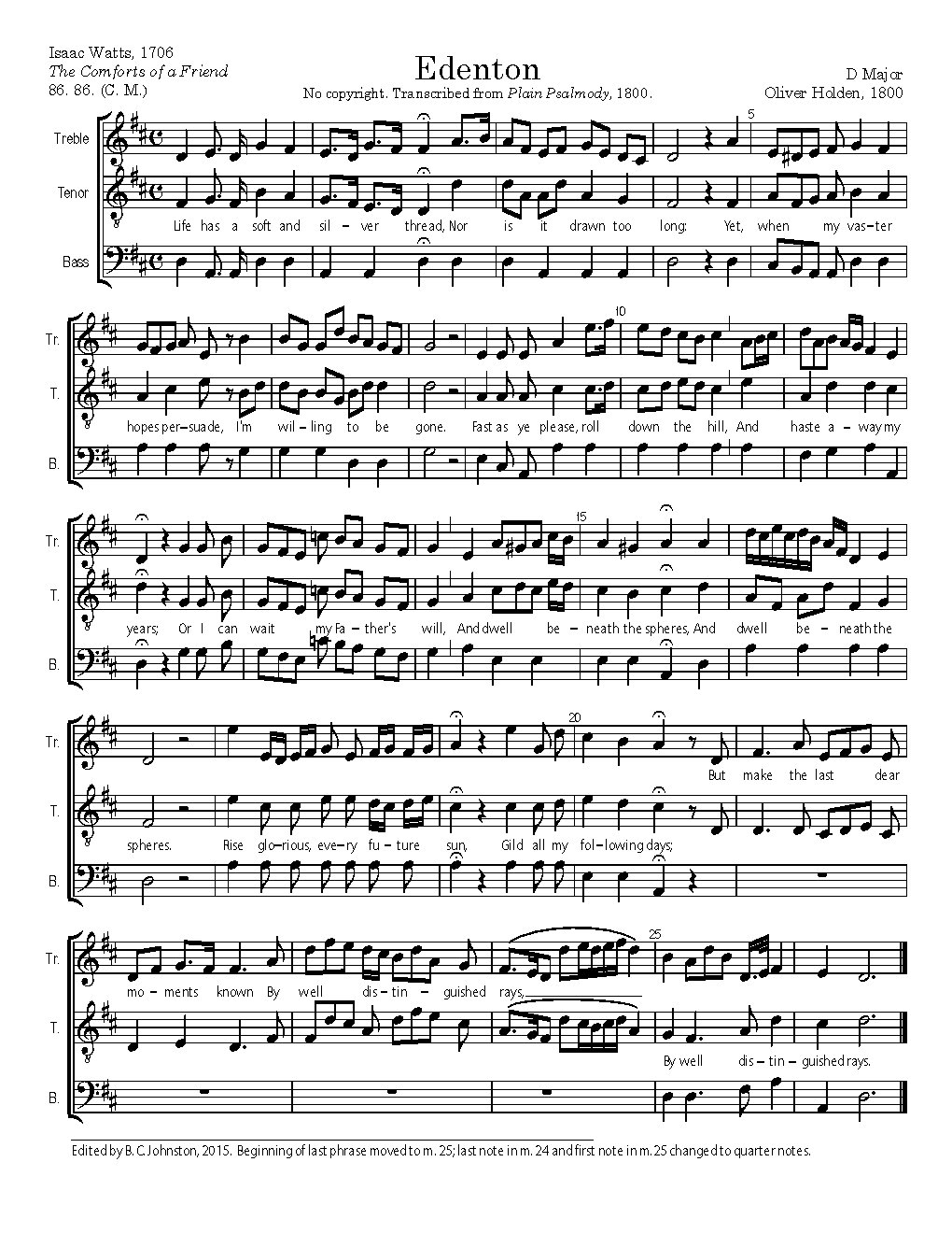 Edenton - Choir Script PDF Thumbnail