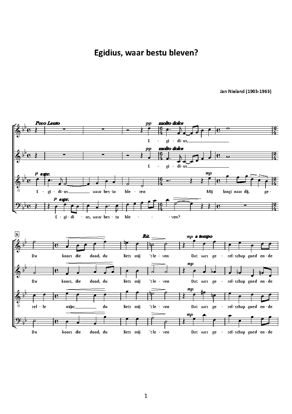 Egidius waar bestu bleven - Choir Script PDF Thumbnail